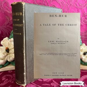 1880 Ben-Hur by Lew Wallace, Antique First Edition Book, Harper & Brothers